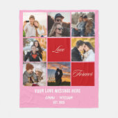 Gepersonaliseerde foto collage deken - romantisch  (Voorkant)