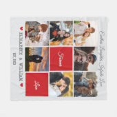 Gepersonaliseerde foto collage deken - romantisch  (Voorkant (Horizontaal))