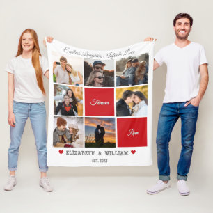 Gepersonaliseerde foto collage deken - witte versi