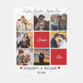 Gepersonaliseerde foto collage deken - witte versi (Voorkant)