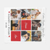 Gepersonaliseerde foto collage deken - witte versi (Voorkant (Horizontaal))