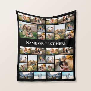 Gepersonaliseerde foto collage fleece deken