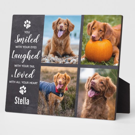 Gepersonaliseerde foto Collage Keepomwille Pet Mem Fotoplaat (Zijkant)