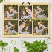 Gepersonaliseerde Foto Collage Keuken Handdoek (Gevouwen)