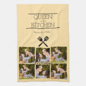 Gepersonaliseerde Foto Collage Keuken Handdoek (Verticaal)