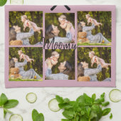 Gepersonaliseerde Foto Collage Keuken Handdoek (Gevouwen)