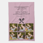 Gepersonaliseerde Foto Collage Keuken Handdoek (Verticaal)