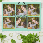 Gepersonaliseerde Foto Collage Keuken Handdoek (Gevouwen)
