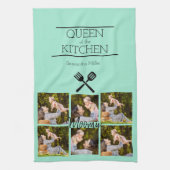 Gepersonaliseerde Foto Collage Keuken Handdoek (Verticaal)