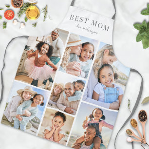 Gepersonaliseerde Foto Collage Mom Schort