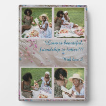 Gepersonaliseerde foto collage plaque - aangepaste