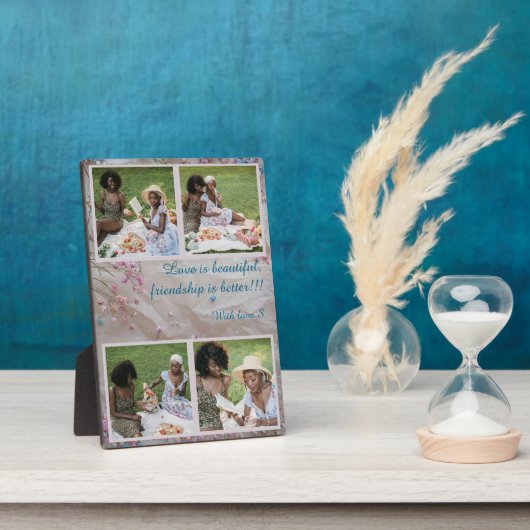 Gepersonaliseerde foto collage plaque - aangepaste fotoplaat (Zijkant)