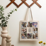 Gepersonaliseerde foto-Collage-vrienden familie Tote Bag<br><div class="desc">De canvas tas van de familie van de douane met 8 foto's van uw keus,  en een tekst sjabloon die gemakkelijk is te personaliseren.</div>