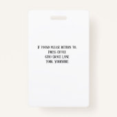 Gepersonaliseerde Foto College Universiteit Leraar Badge (Achterkant)