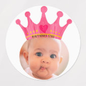 GEPERSONALISEERDE foto cupcake toppers stickers pa (Design 2)