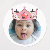 GEPERSONALISEERDE foto cupcake toppers stickers pa (Design 1)