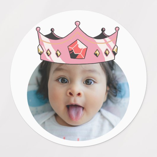 GEPERSONALISEERDE foto cupcake toppers stickers pa (Design 1)