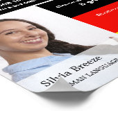 Gepersonaliseerde foto, cursus Duits Poster (Hoek)