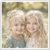 Gepersonaliseerde foto Custom Family Photo Sticker (Voorkant)