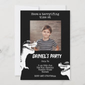 Gepersonaliseerde foto Dinosaurus Verjaardagsfeest Kaart (Voorkant)