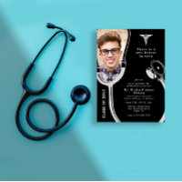 Gepersonaliseerde foto Doctor Afstuderen Uitnodigi