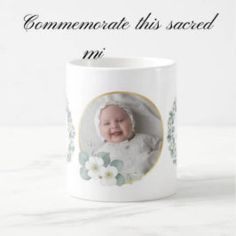 Gepersonaliseerde foto doop Mok Religious Keepsake