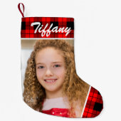 Gepersonaliseerde foto Dubbelzijdig plakken Kleine Kerstsok (Voorkant)