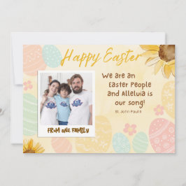 Gepersonaliseerde Foto Easter Flat Holiday Kaart