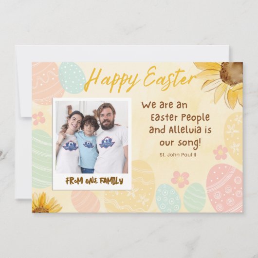 Gepersonaliseerde Foto Easter Flat Holiday Kaart (Voorkant)