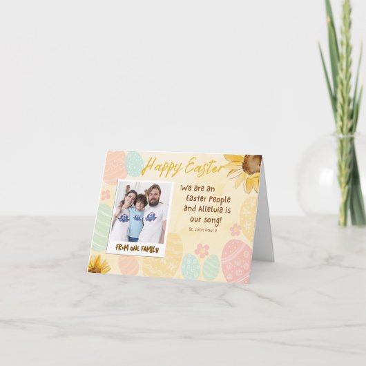 Gepersonaliseerde Foto Easter Flat Holiday Kaart (Voorkant)