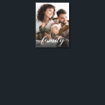 Gepersonaliseerde foto Elegant Family Script Canvas Afdruk<br><div class="desc">Een kunstwerk, uw gezin! Creëer is een unieke en gepersonaliseerde canvasprint met een elegant script voor het woord "familie". Pas deze afdruk aan met uw meest favoriete familiefoto uit de fotoshoot. Een prachtig stuk voor de schoorsteenmantel, slaapkamer, kantoor of familiekamer. Neem contact op met info@lddesignloft.com voor hulp bij deze sjabloon....</div>