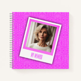 Gepersonaliseerde foto Elegant Roze Memoir Journal Notitieboek