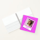 Gepersonaliseerde foto Elegant Roze Memoir Journal Notitieboek (Binnen)