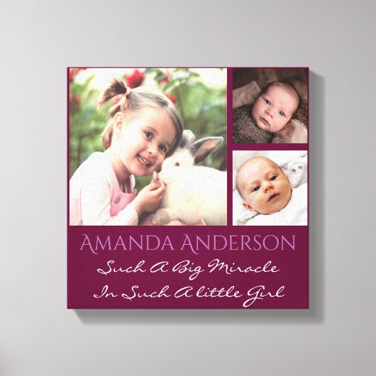 Gepersonaliseerde foto en aangepaste offerte canvas afdruk (Voorkant)