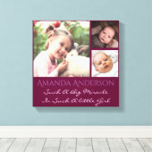 Gepersonaliseerde foto en aangepaste offerte canvas afdruk (Insitu (Houten vloer))
