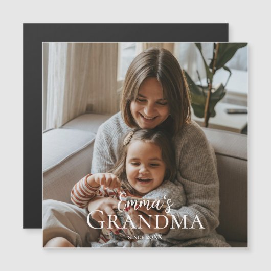 Gepersonaliseerde foto en aangepaste tekst oma sin (Voorkant / Achterkant)