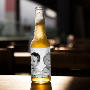 Gepersonaliseerde foto en bericht bier etiket