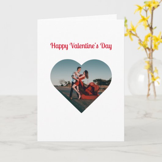 Gepersonaliseerde foto- en bericht Valentijnsdag Kaart (Gele Bloem)