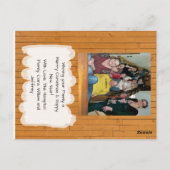 Gepersonaliseerde foto en cowboy Threaded Kerstmis Briefkaart (Achterkant)