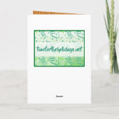 Gepersonaliseerde foto en cowboy Threaded Kerstmis Kaart (Achterkant)