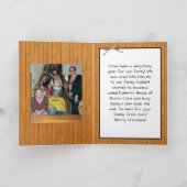 Gepersonaliseerde foto en cowboy Threaded Kerstmis Kaart (Binnen)