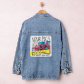 Gepersonaliseerde foto en kleurrijke tekst denim jacket (Hangar)
