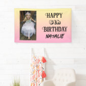 Gepersonaliseerde foto en leeftijd Happy Birthday Spandoek (Insitu)