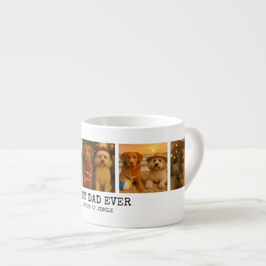 Gepersonaliseerde foto en liefde hart beste hond o espresso kop (Voorkant rechts)