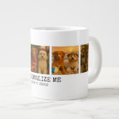 Gepersonaliseerde foto en liefde hart beste hond o grote koffiekop (Voorkant rechts)