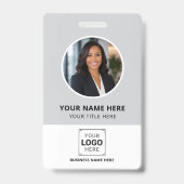 Gepersonaliseerde foto- en logo-onderneming badge (Voorzijde)