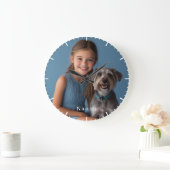 Gepersonaliseerde foto en naam grote klok (Huis)