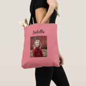Gepersonaliseerde foto en naam kind tote bag (Dichtbij)