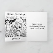 Gepersonaliseerde foto en naam Kinderverjaardag Kaart (Binnen)