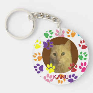 Gepersonaliseerde foto en naam van het Pet dubbelz Sleutelhanger